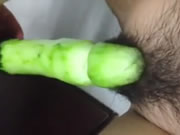 Indoesian gadis Masturbation Use Cucumber